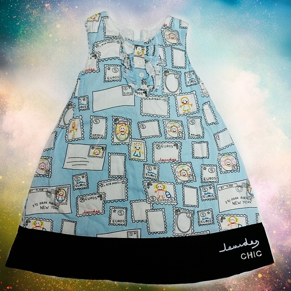 Lourdes sleeveless postage stamp dress